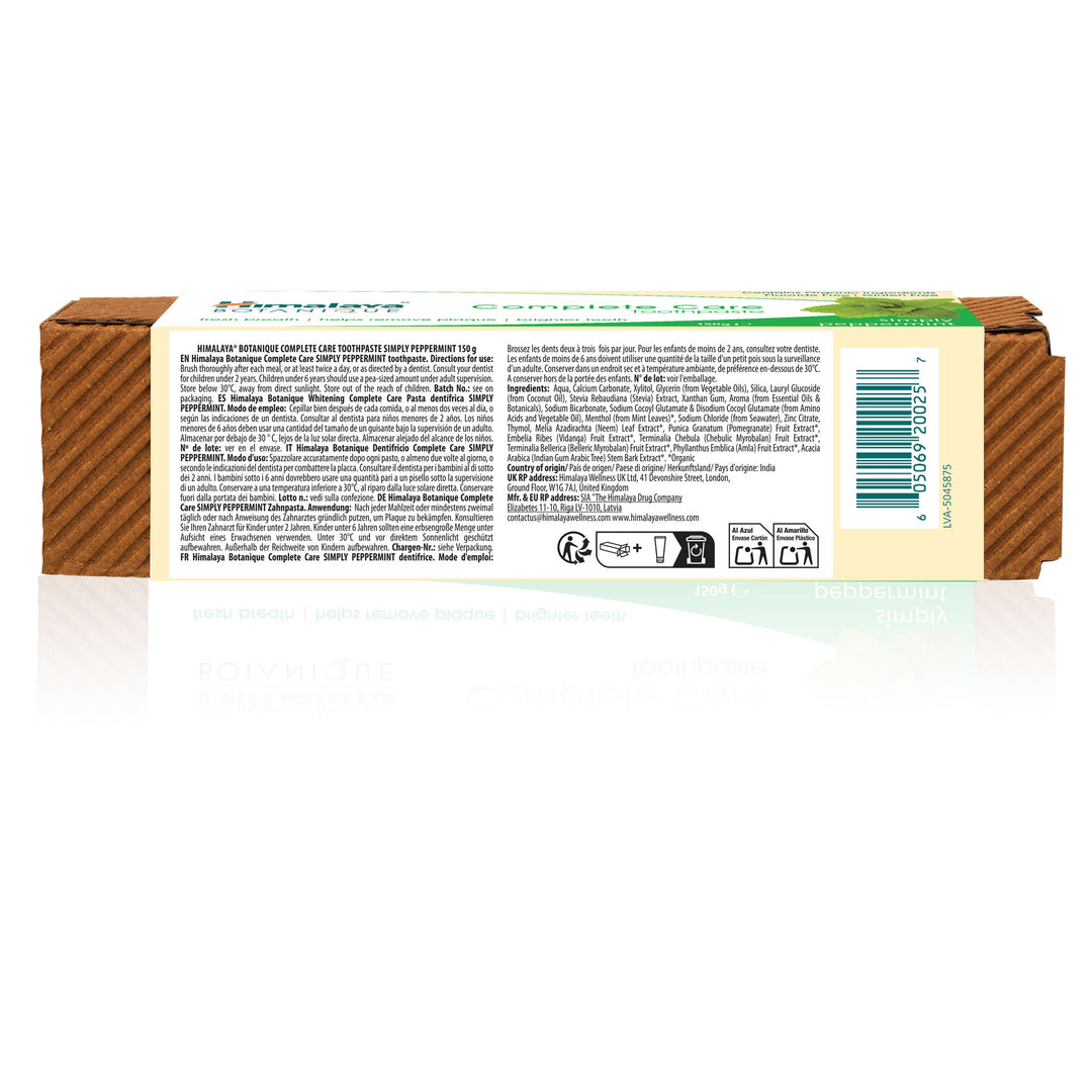 Himalaya BOTANIQUE Complete Care Toothpaste - Simply Peppermint - 150g