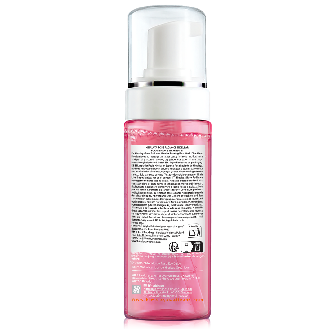 Himalaya Rose Radiance Micellar Foaming Face Wash - 150ml