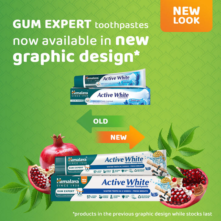 Himalaya Gum Expert Herbal Toothpaste - Active White Fresh Gel - 75ml