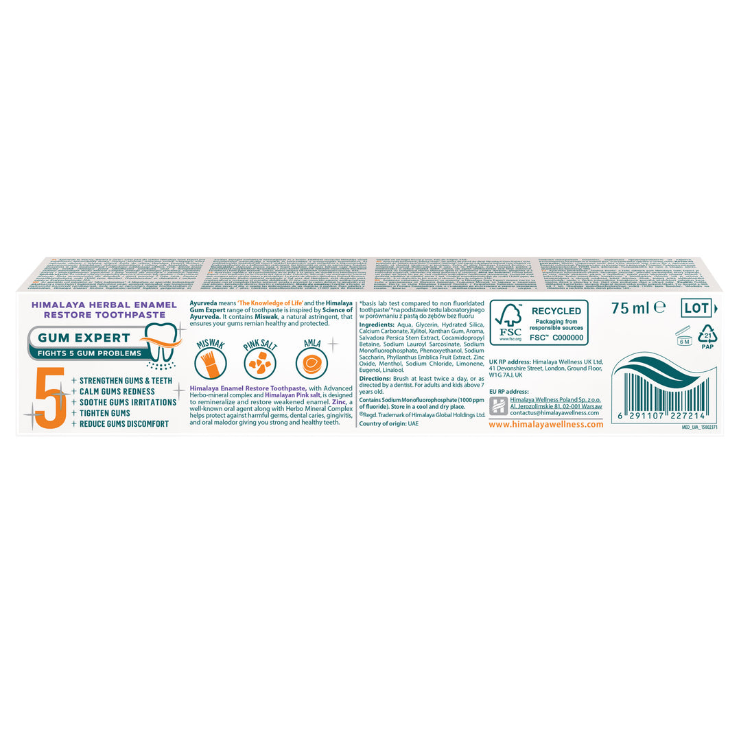 Himalaya Gum Expert Enamel Restore Herbal Toothpaste - 75 ml