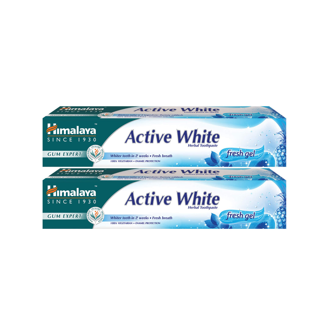 Himalaya Gum Expert Herbal Toothpaste - Active White Fresh Gel - 75ml (Pack of 2)