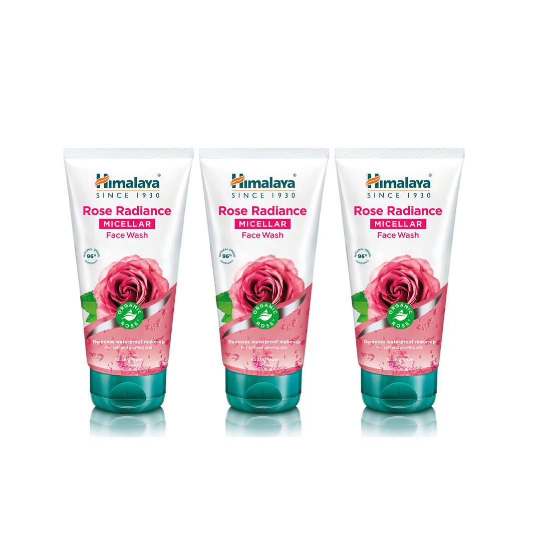 Himalaya Rose Radiance Micellar Face Wash - 150ml (Pack of 3)