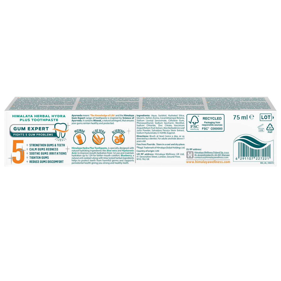Himalaya Gum Expert Hydra Plus Herbal Toothpaste - 75 ml