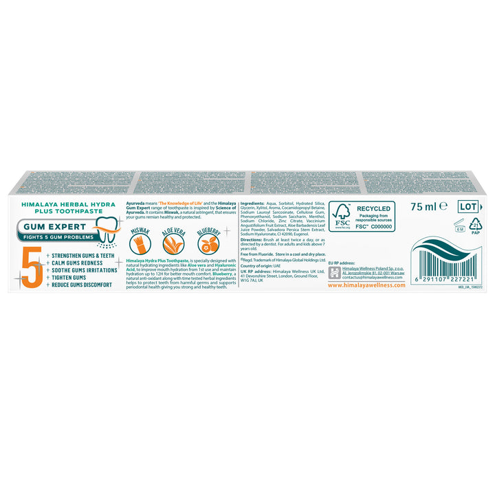 Himalaya Gum Expert Hydra Plus Herbal Toothpaste - 75 ml