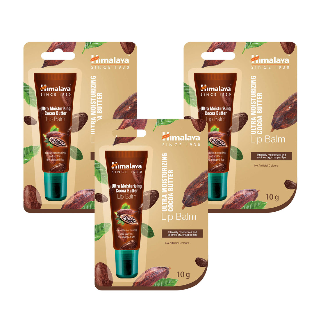 Himalaya Ultra Moisturizing Cocoa Butter Lip Balm - 10g (Pack of 3)