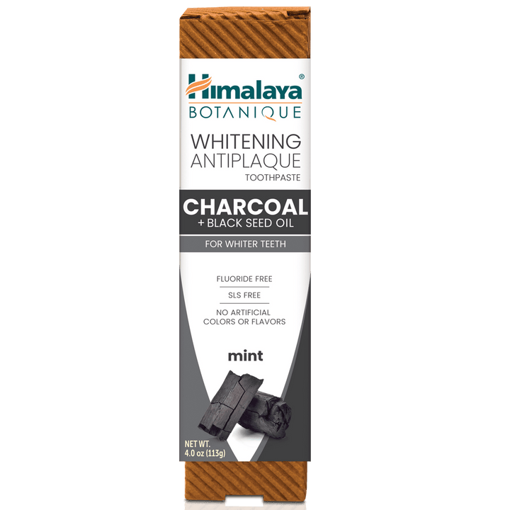 Himalaya Botanique Whitening Antiplaque Toothpaste Charcoal + Black Seed Oil 113G