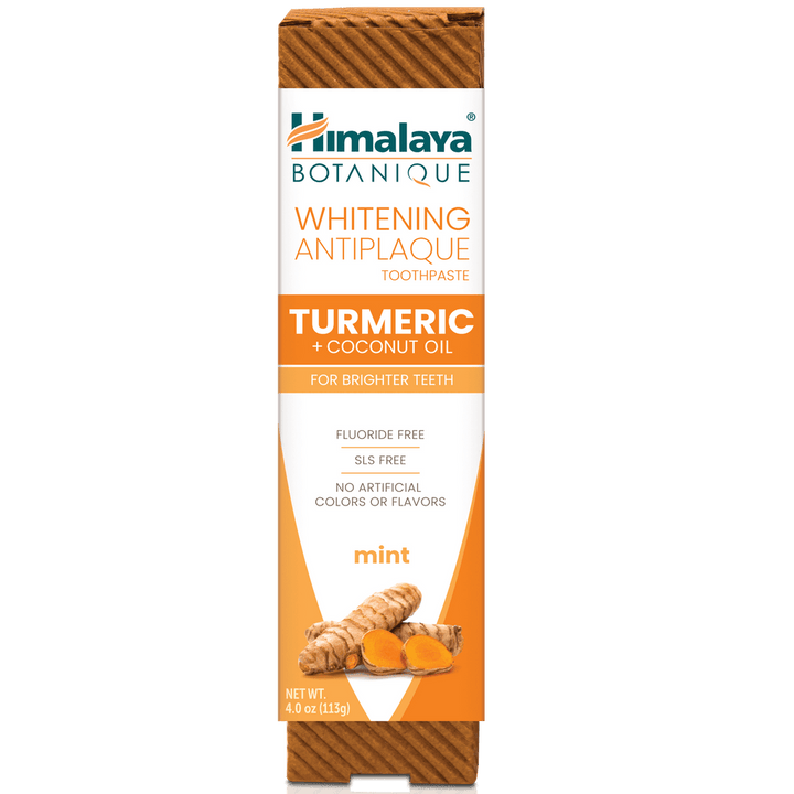 Himalaya Botanique Whitening Antiplaque Toothpaste Turmeric + Coconut Oil 113G
