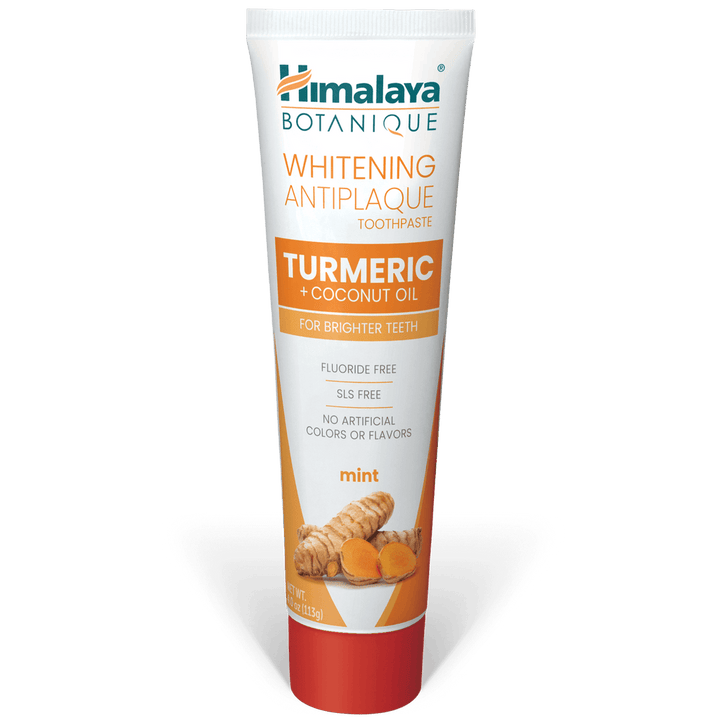 Himalaya Botanique Whitening Antiplaque Toothpaste Turmeric + Coconut Oil 113G