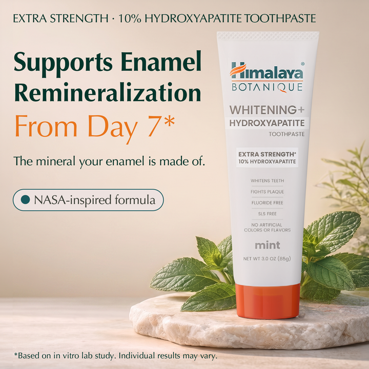 Himalaya Botanique Whitening+ Hydroxyapatite Toothpaste - Extra Strength Mint 80g