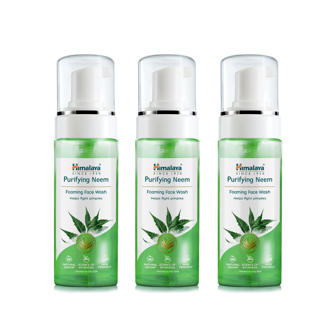Himalaya Purifying Neem Foaming Face Wash - 150ml (PACK OF 3)