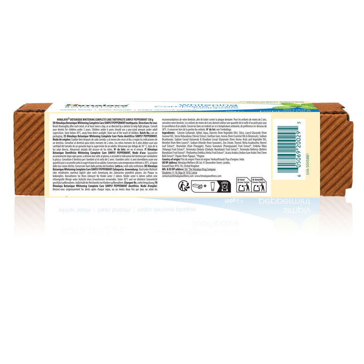 Himalaya BOTANIQUE Whitening Complete Care Toothpaste - Simply Peppermint - 150g