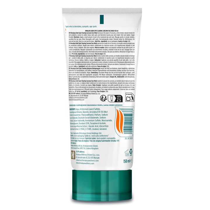 Himalaya Dark Spot Clearing Curcuma Face Wash
