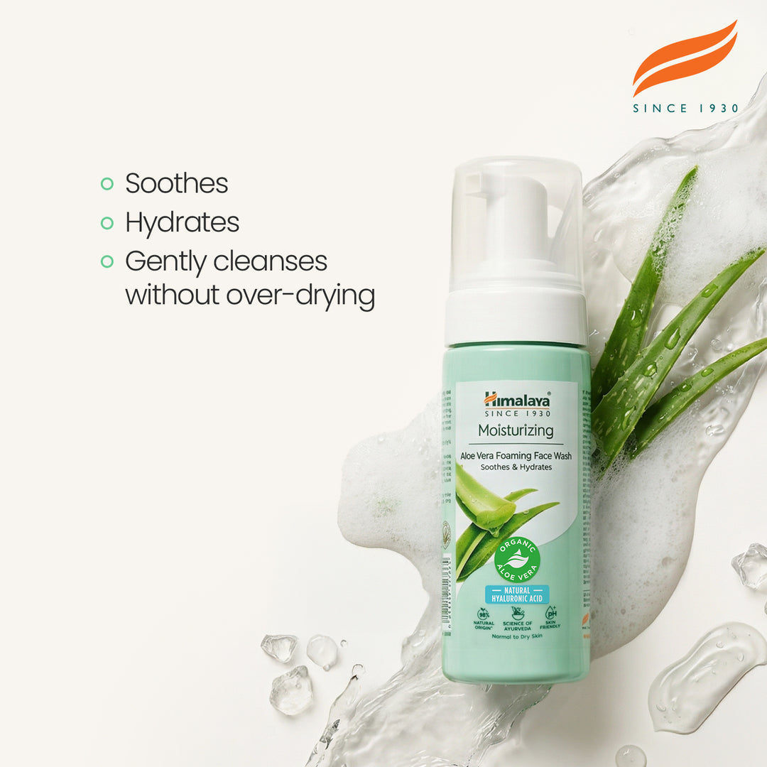 Himalaya Moisturizing Aloe Vera Foaming Face Wash, 150 ml