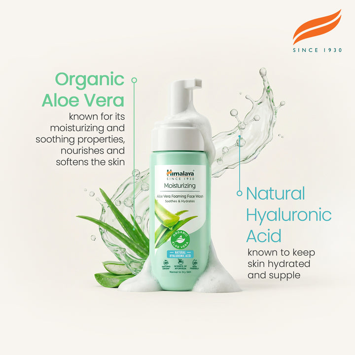 Himalaya Moisturizing Aloe Vera Foaming Face Wash, 150 ml