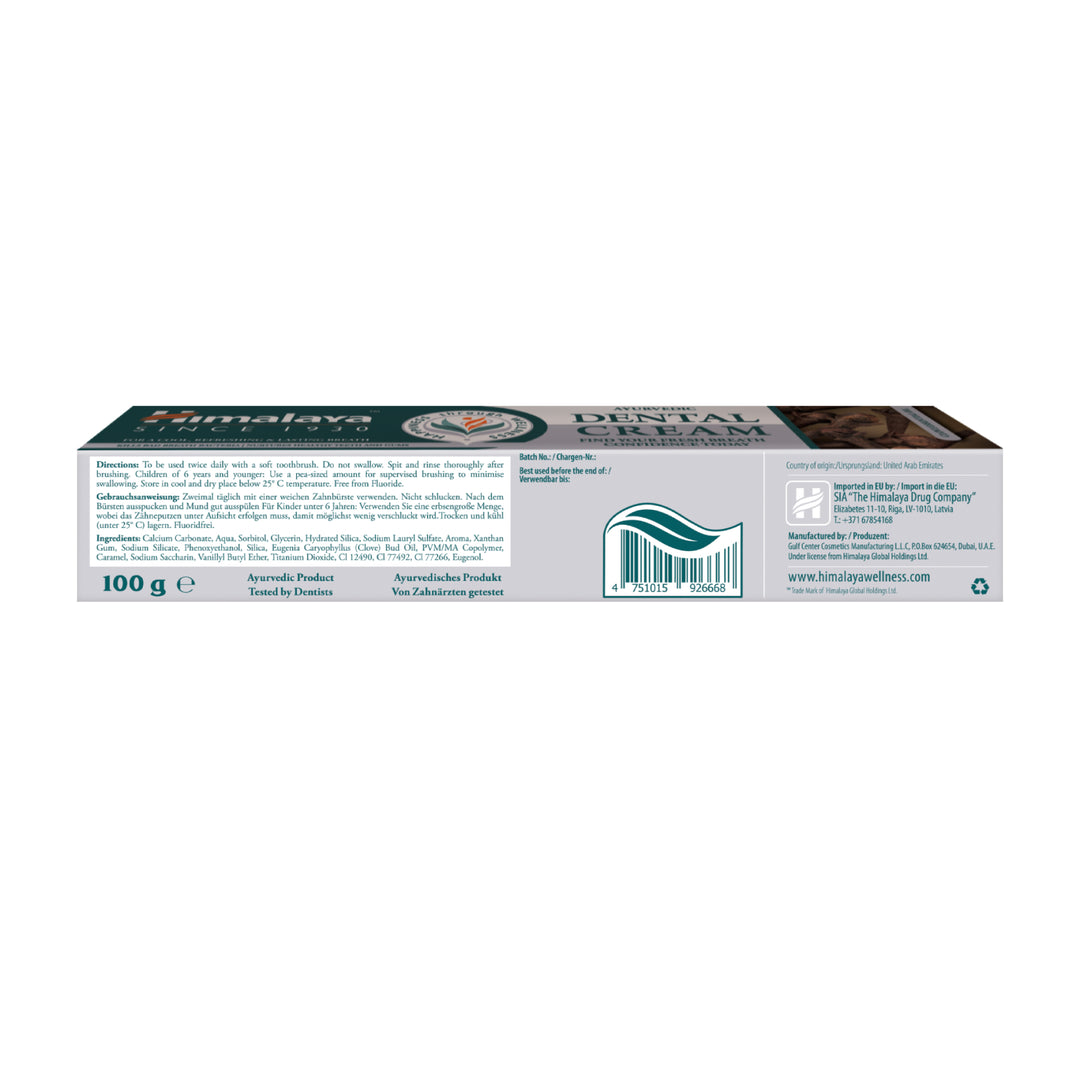 Himalaya Ayurvedic Dental Cream Herbal Toothpaste - Clove - 100g