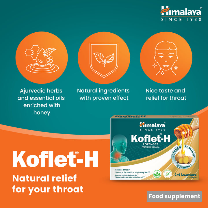 Himalaya Koflet-H Ginger - Lozenges 2x6s