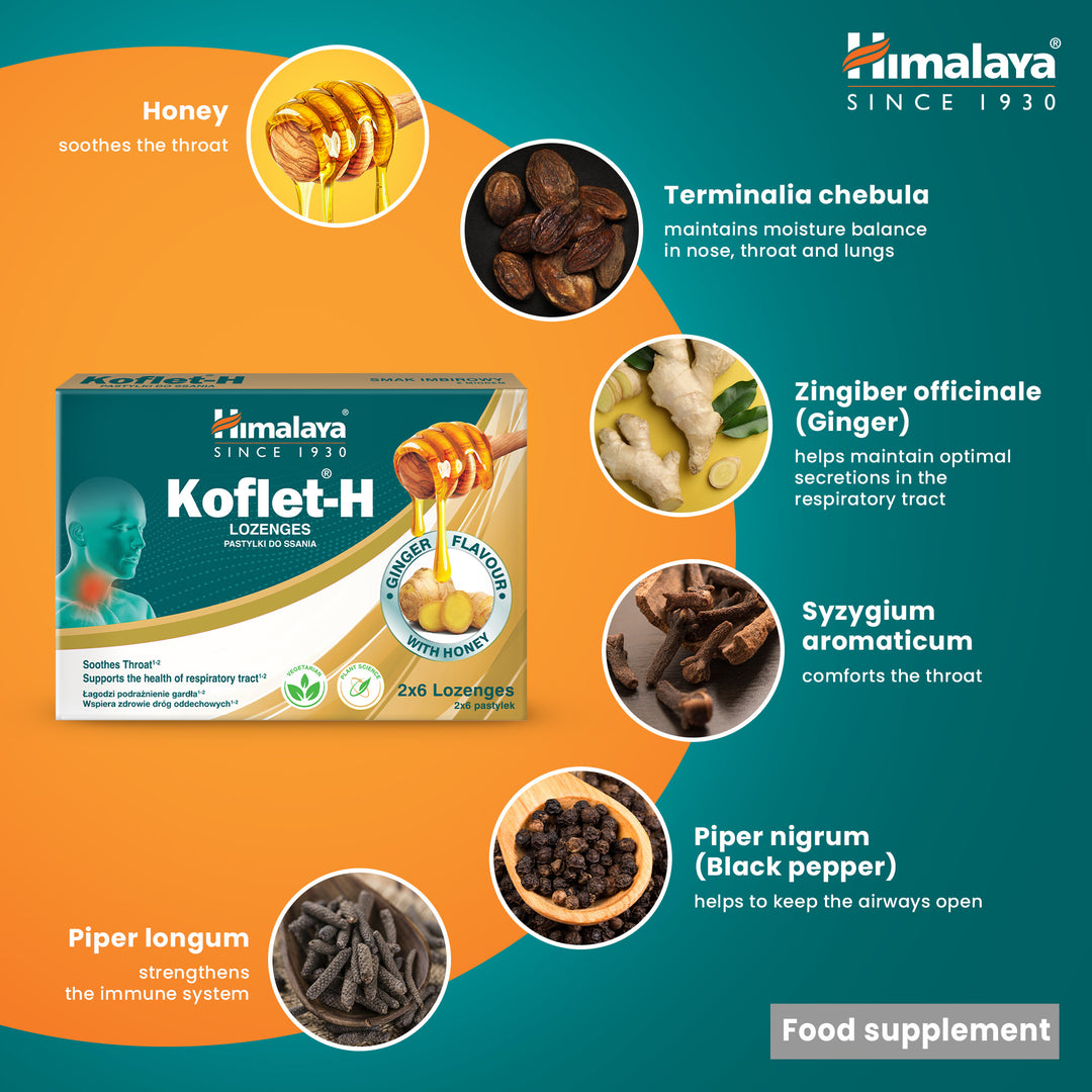 Himalaya Koflet-H Ginger - Lozenges 2x6s