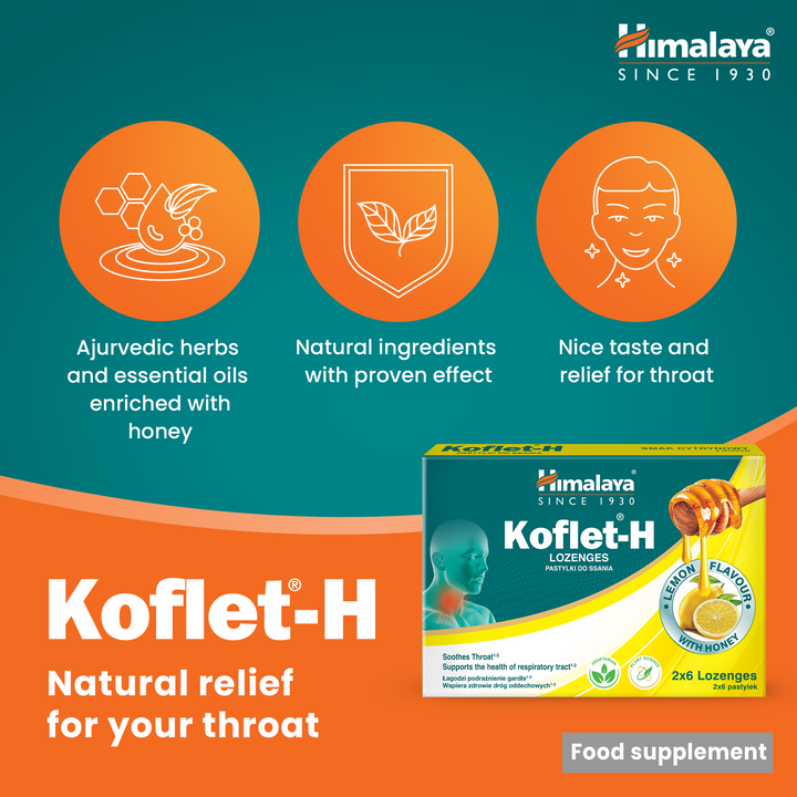 Himalaya Koflet-H Lemon - Lozenges 2x6s