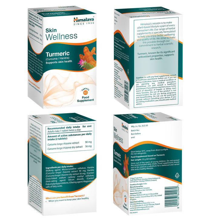 Himalaya Skin Wellness Turmeric - 60 Tablets
