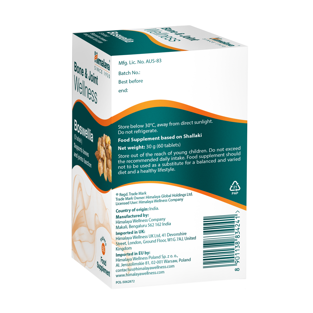 Himalaya Bone & Joint Wellness Boswellia, 60 Tablets