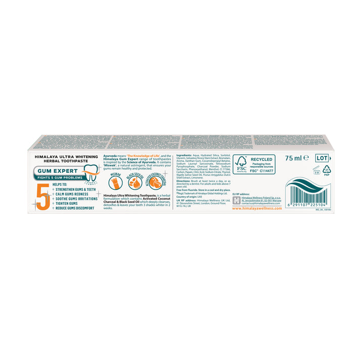 Himalaya Gum Expert Ultra Whitening Herbal Toothpaste - 75ml