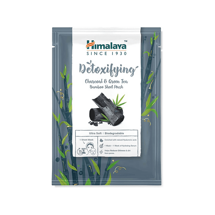 Himalaya Detoxifying Charcoal & Green Tea Bamboo Sheet Mask - 30ml