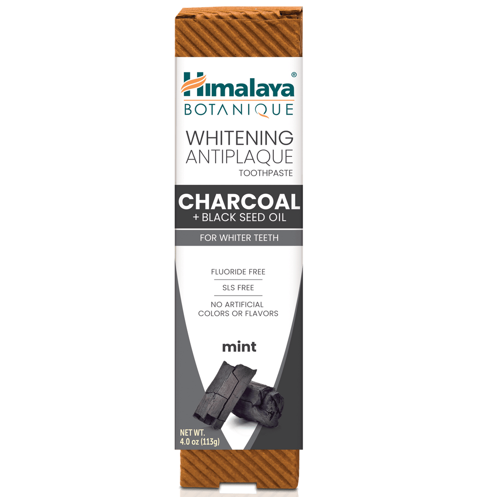 Himalaya Botanique Whitening Antiplaque Toothpaste Charcoal + Black Seed Oil 113G
