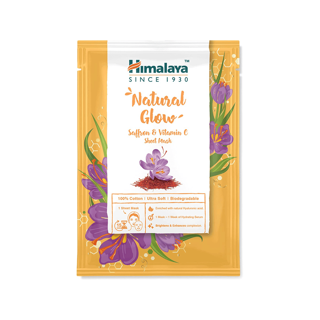 Himalaya Natural Glow Saffron & Vitamin C Sheet Mask - 30ml