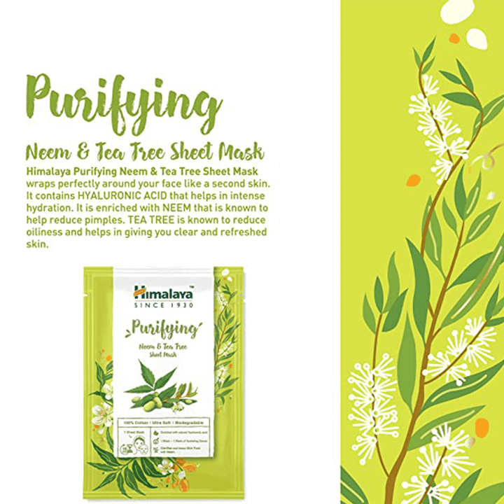 Himalaya Purifying Neem & Tea Tree Sheet Mask - 30ml